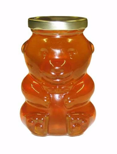 13oz Glass Bear Jars (with plastic caps)