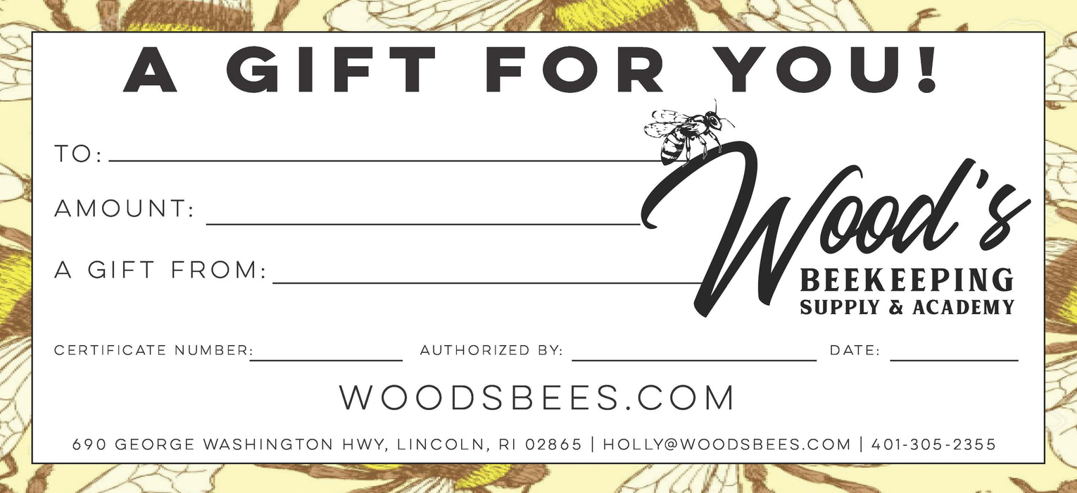 $100.00 Wood's Bees Gift Certificate