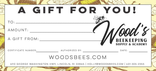 $100.00 Wood's Bees Gift Certificate