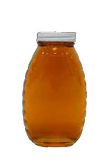 1lb Classic Honey Jars case of 12 (with plastic caps)
